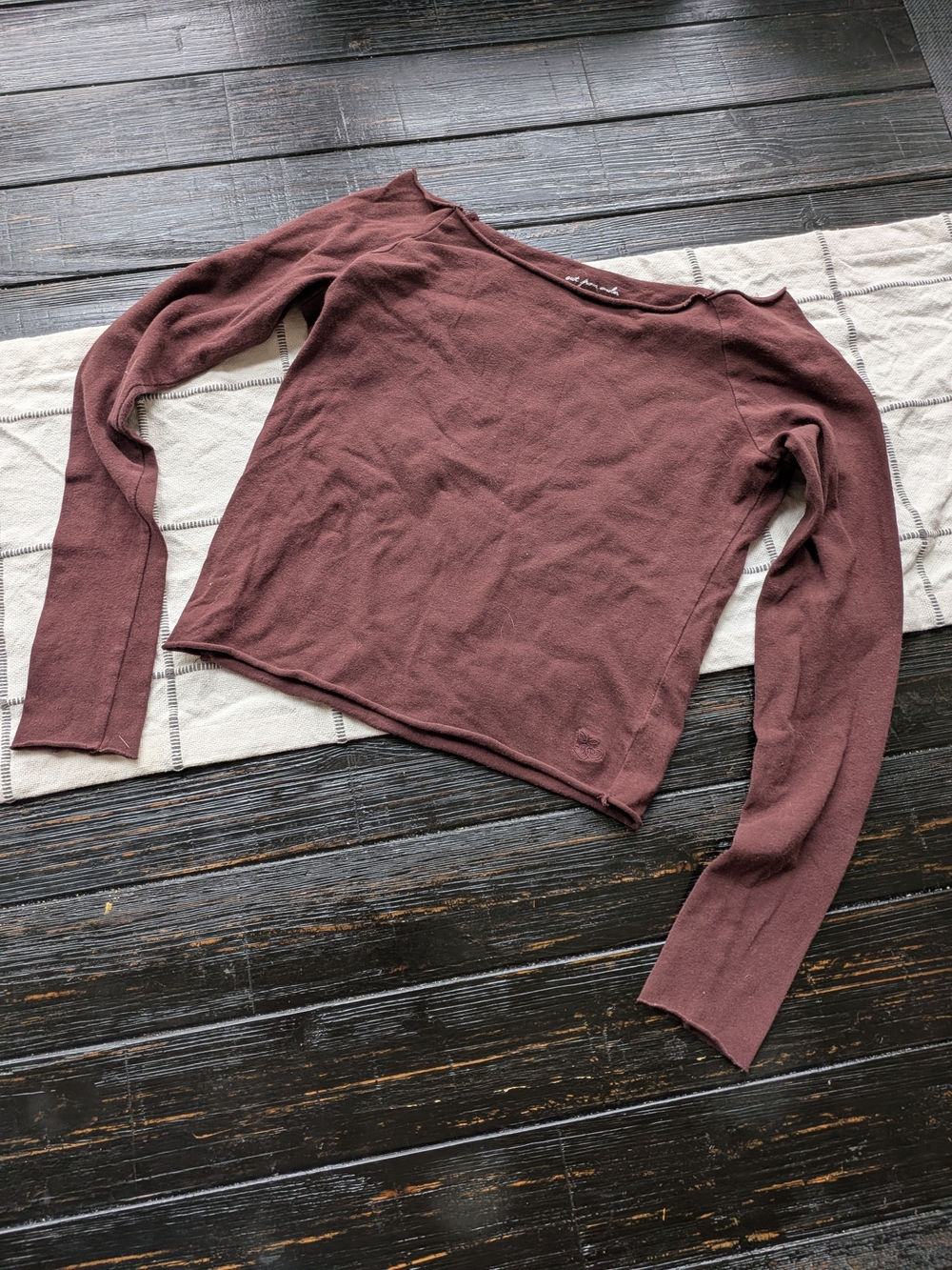 Urban Outfitters • Out From Under • Boat Neck Top - Wine • Size Small